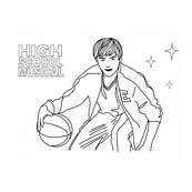 coloriage high school musical troy vient de son match